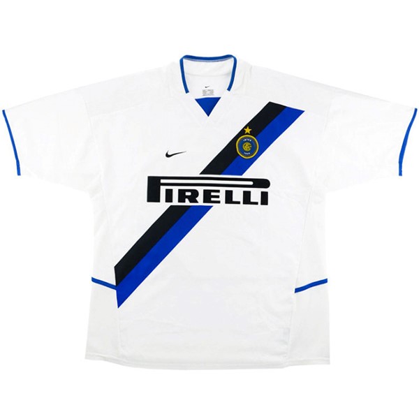 Camiseta Inter Milan Segunda equipación Retro 2002 2003 Blanco